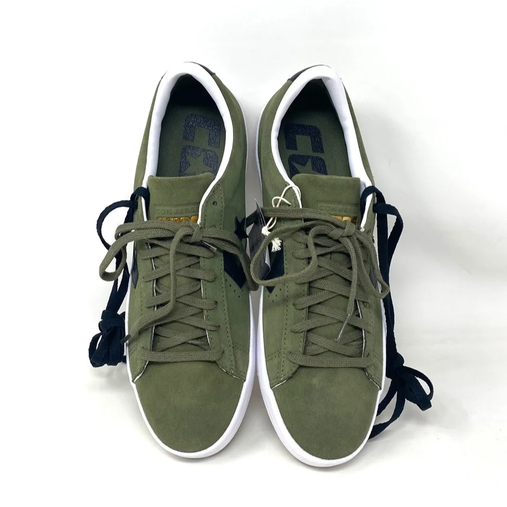 Converse Pro Leather OX Low Top Khaki Black Suede Men’s Size Sneakers A00945C - Picture 8 of 10